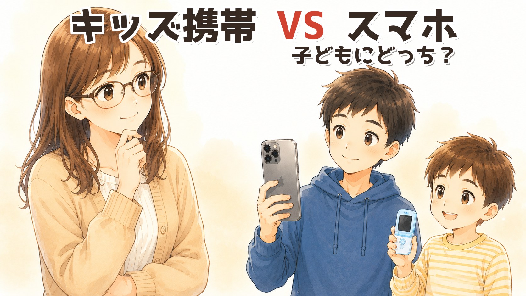 キッズ携帯とスマホ、子どもにどっち？